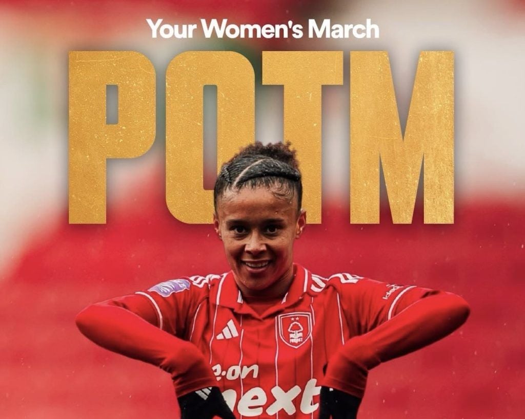 Chantelle Boye-Hlorkah named Forest Women’s March Player of the Month