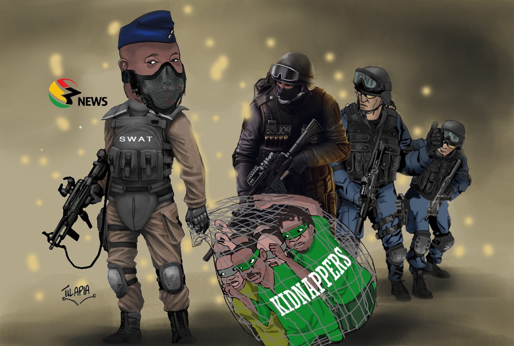 [Cartoon] Azugu 'nets' kidnappers!