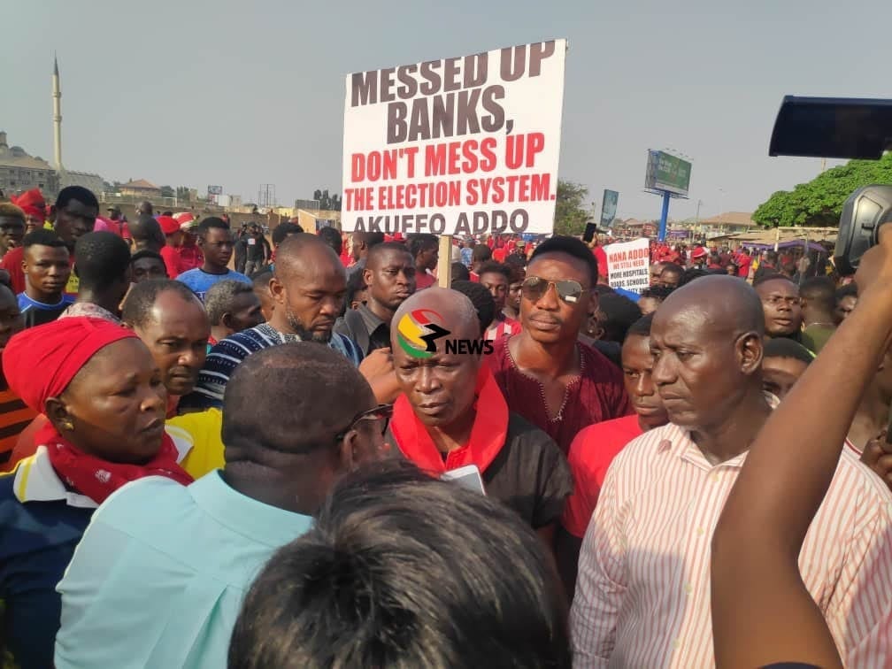 #Wokp3n33Demo: Mammoth crowd gather at Kawukudi park to resist new voters register