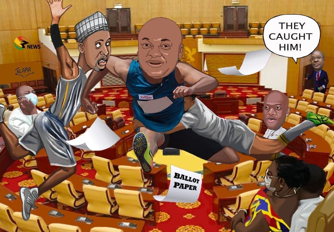 [Cartoon] Election of Speaker for the 8th Parliament: ‘Democracy snatched’!