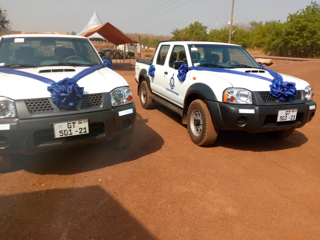 Salaga police receive two pick-ups