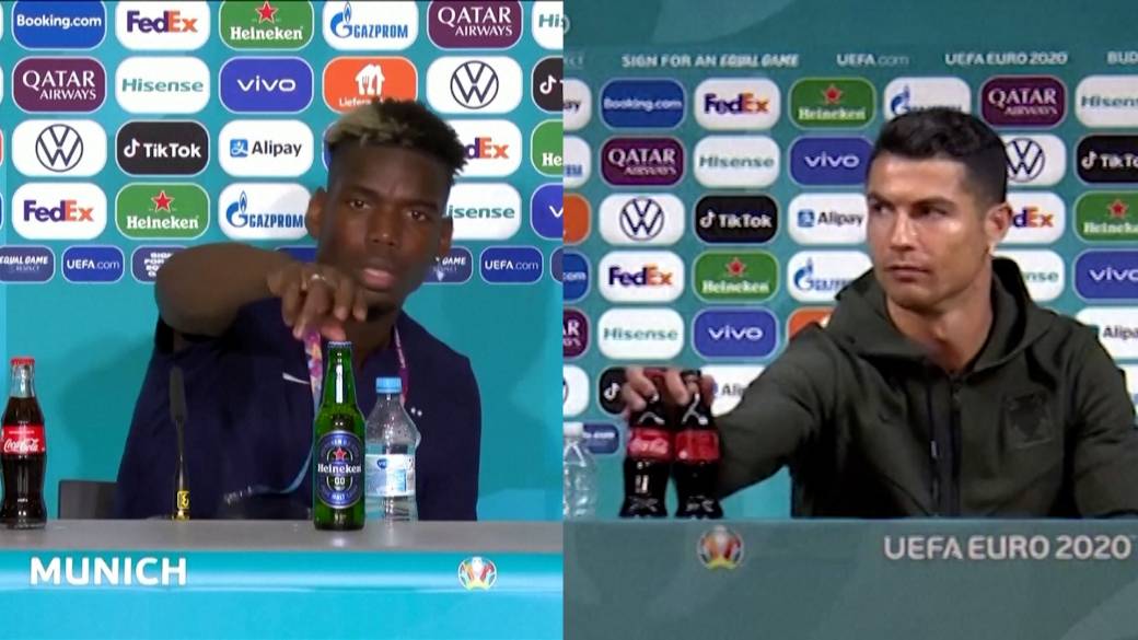 Euro 2020: Uefa warns teams could be fined if they move drinks at news conferences