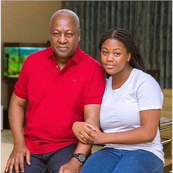 Mahama cautions against fake Facebook, Instagram accounts in his daughter's name
