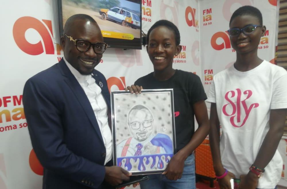 Final-year JHS girl surprises Akoma FM's Aduanaba Kofi Asante
