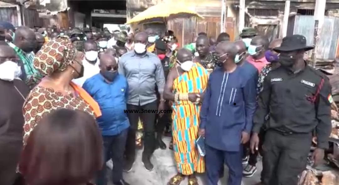 Akufo-Addo announces support for Oda market fire victims