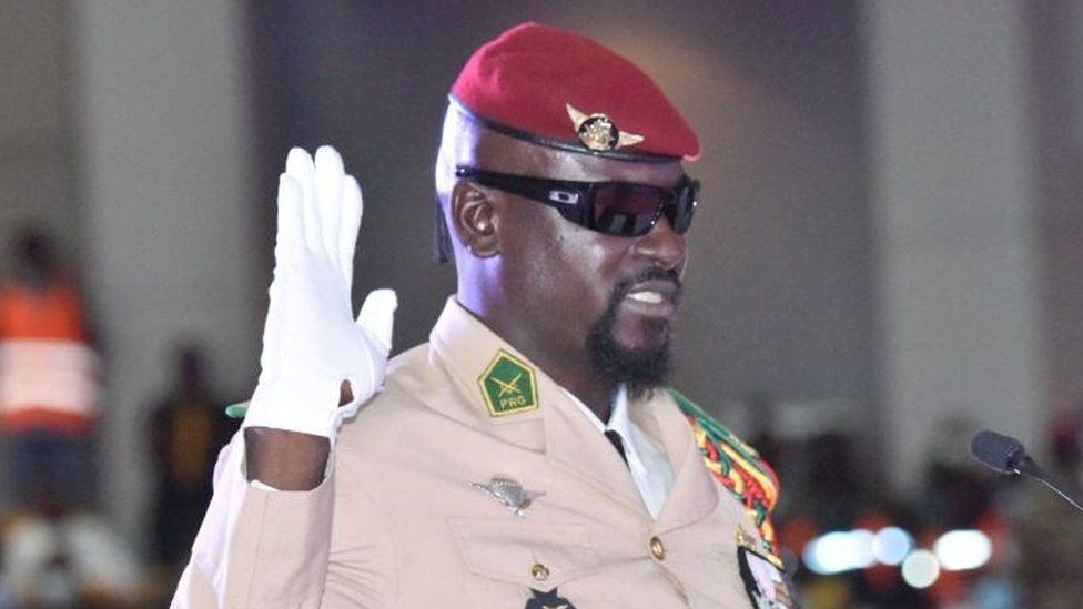 Guinea coup leader sworn in as president