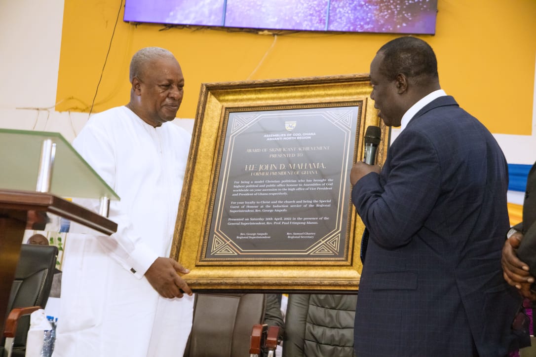 You are an exemplary leader - A/R Assemblies of God Church eulogises Mahama