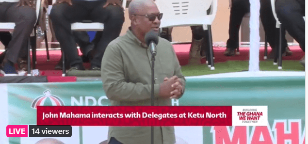 With vigilance NDC'll win 2024 general elections - Mahama tells delegates in Ketu North