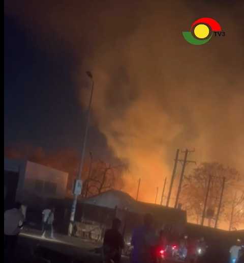 Tamale Timber Market gutted by fire, third major market fire in recent weeks