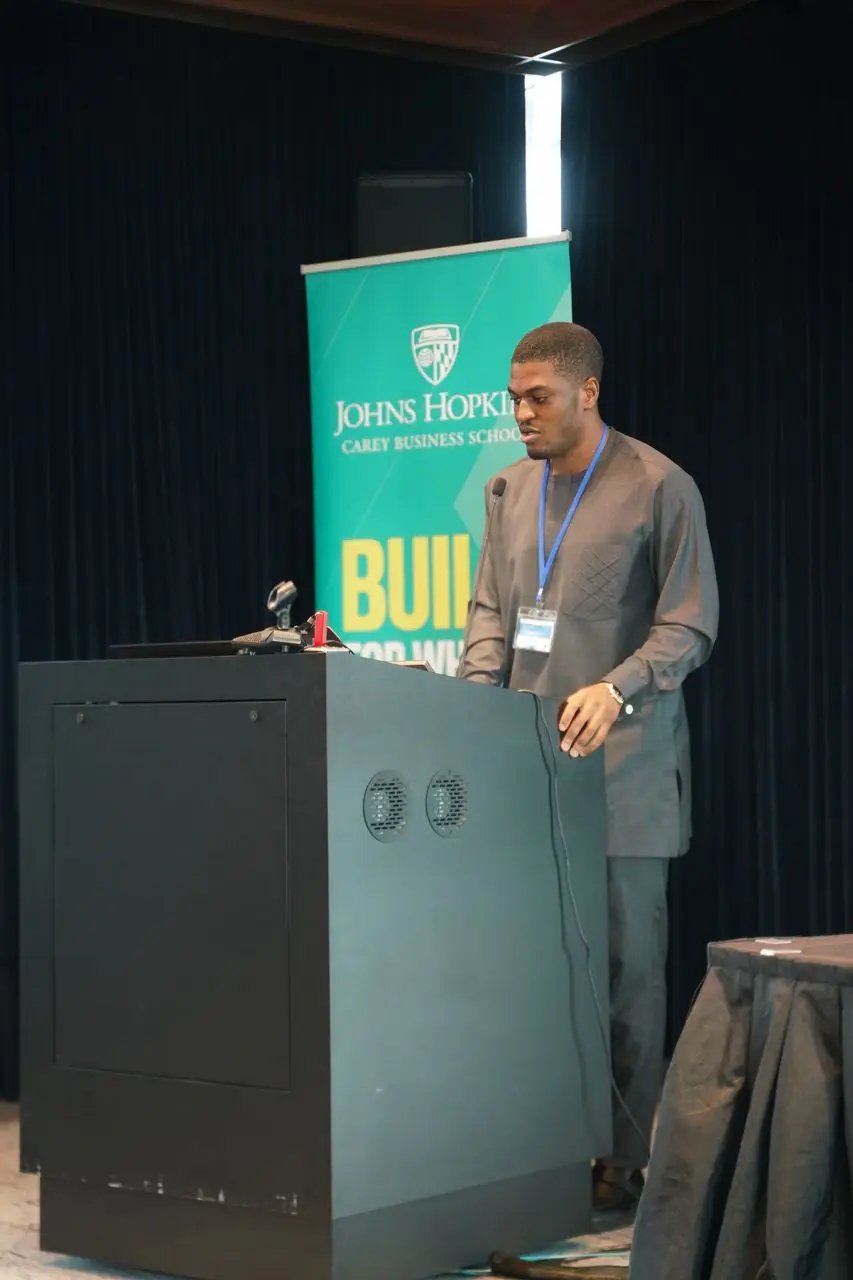Sharaf Mahama rallies investors at Johns Hopkins