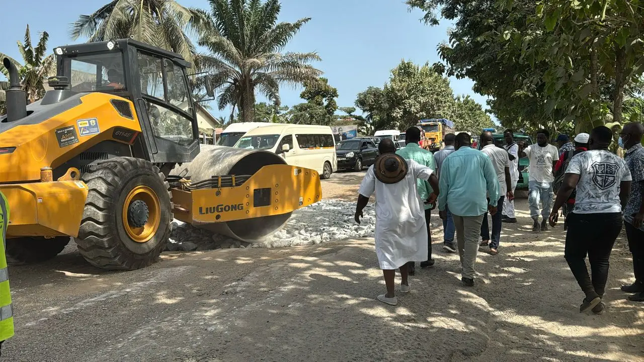 Western Regional Minister seals potholes on Takoradi-Accra road