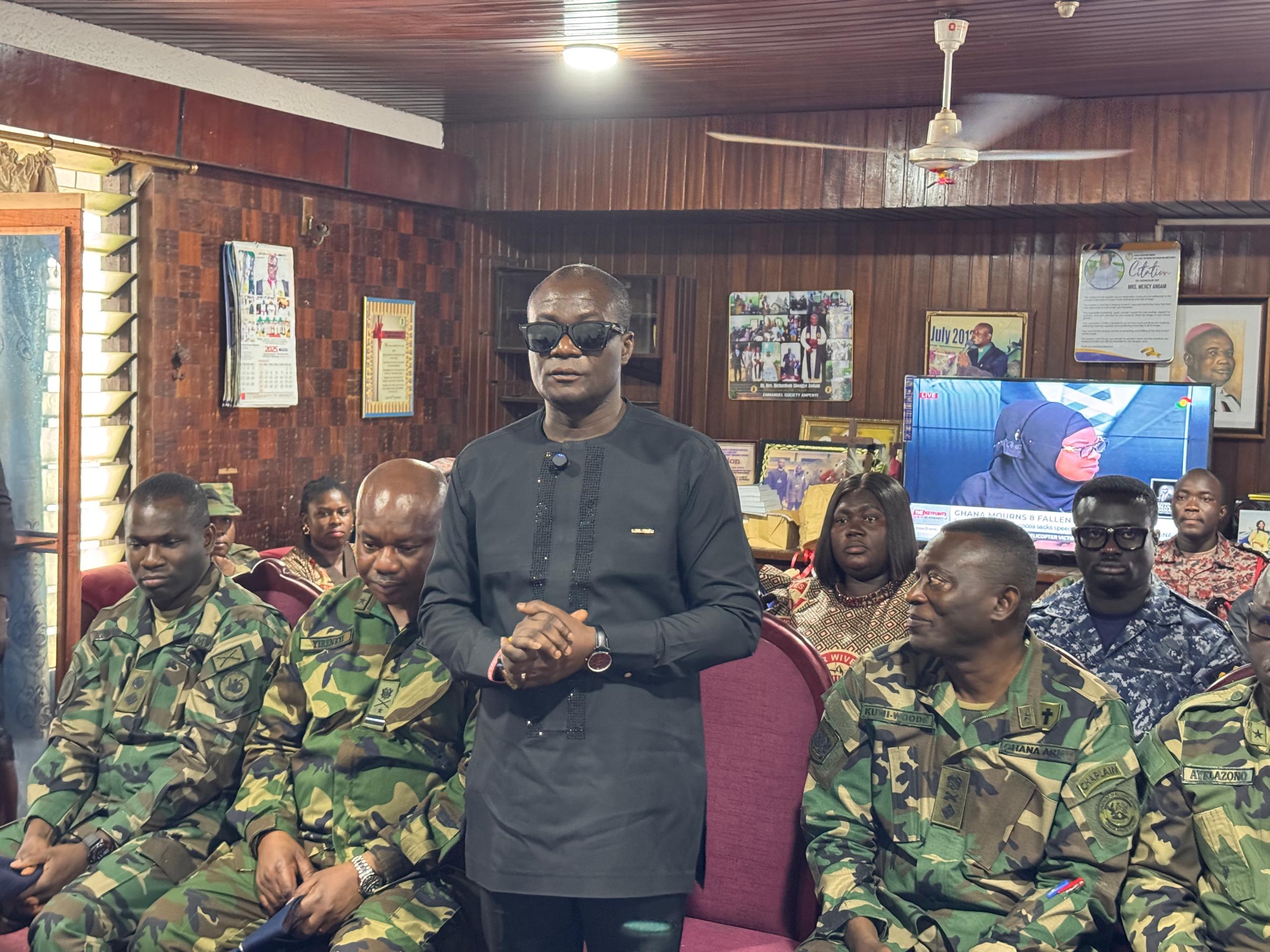 Helicopter crash: Western Regional Security Council condoles with Sergeant Ernest Mensah Addo’s widow